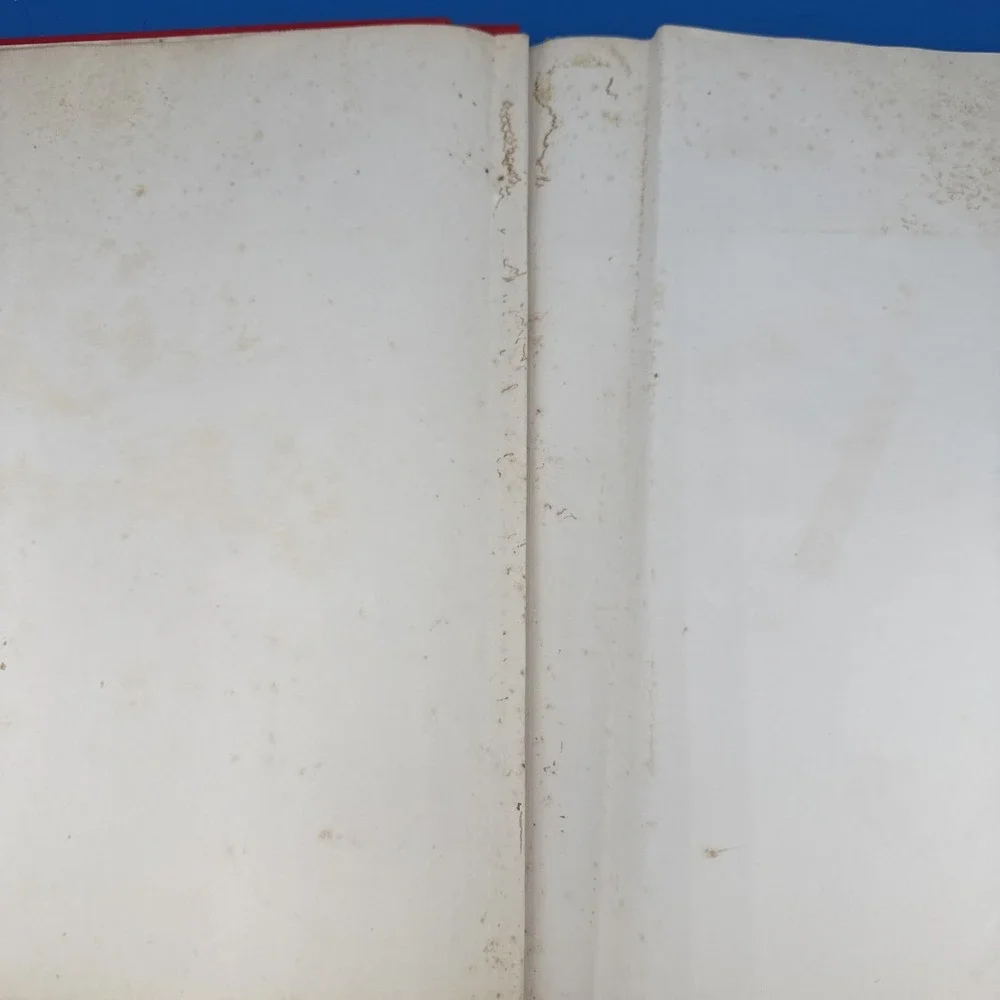Vtg 1970's Red Wilco Scrapbook White Kitty Cat Flowers Large